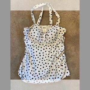 Black and White Polka Dot Maternity Top!